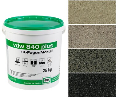 vdw 840 plus GftK Fugenmörtel 1K Pflasterfugenmörtel wasserdurchlässig12,5-25 kg