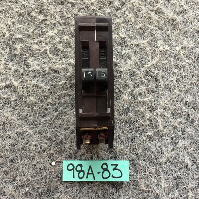 15 Amp Twin Wadsworth 15-15 Duplex / Twin 2 Pole B1515 Circuit Breaker Save