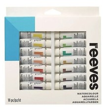 Reeves Artist Watercolour Paint Set. 18 x 12ml Tubes .
