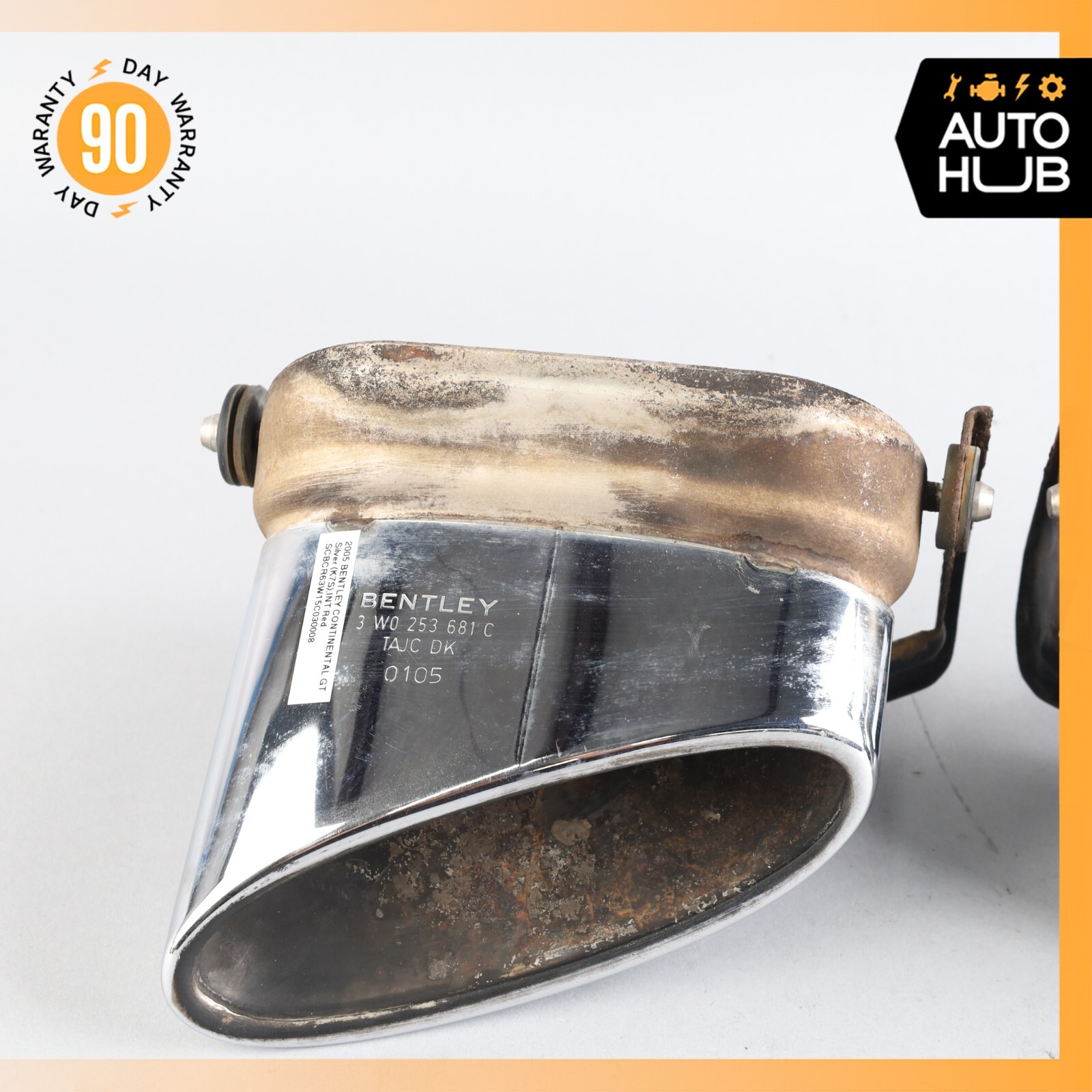 Bentley Continental GT GTC Exhaust Muffler Tips Left and Right Set OEM 73k