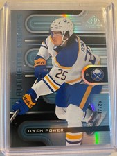 2022-23 SP game used authentic rookies Owen Power Buffalo #174 Color match SP/25