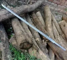 CUSTOM HANDMADE DAMASCUS STEEL KATANA SWORD SURVIVAL COMBAT SWORD BLANK BLADE