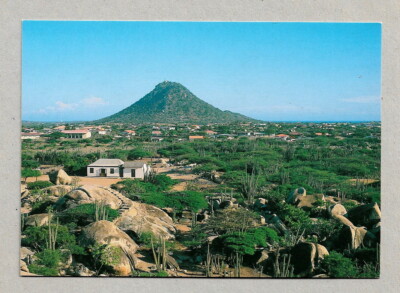 NETHERLANDS ANTILLES  ARUBA VINTAGE  POSTCARD  ARUBA - WELLKNOWN HAY STACK 