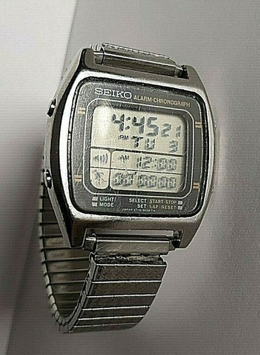 SEIKO A714-5009 Running Man LCD Chronograph New battery running needs TLC  80's | eBay
