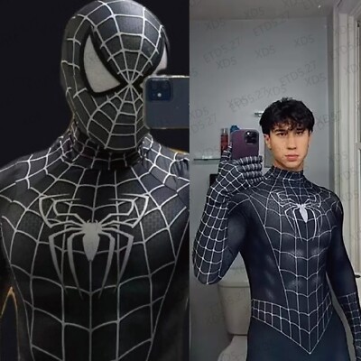 Spider-Man 3 Schwarz Raimi Spider-Man Cosplay Kostüm Erwachsene Kinder Anzug Neu