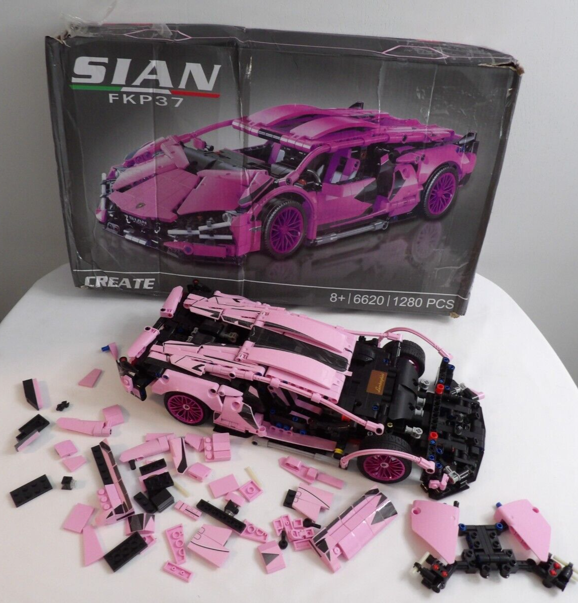 SIAN FKP37 CREATE 6620 1280 PCS LAMBORGHINI LEGO CAR NOT COMPLETE