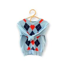 The Children's Place Baby Boys Blue Argyle Diamond Pullover Sweater Size 24M