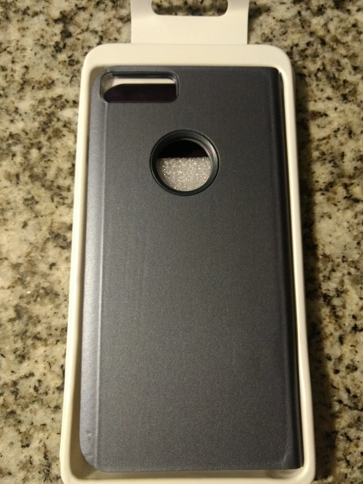 Lujosa Funda Cartera con Soporte Abatible Espejo Vista Transparente para iPhone X 8 6 6S 7 Plus Foto 3 de 3