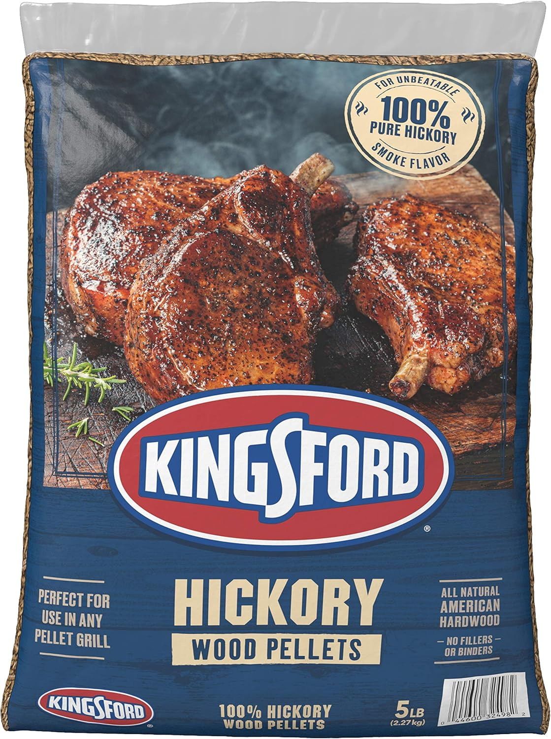 Kingsford 100% Hickory Wood Pellets, BBQ Pellets for Grilling &ndash; 5 Pounds (Packag