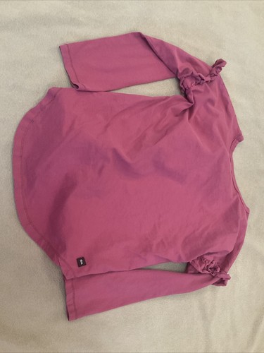 Tea Collection Kind Caiman Pink Ruffle Long Sleeve Shirt Graphic Top 8 Girls - Picture 4 of 4