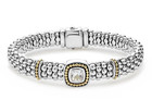 New Lagos *Rittenhouse* White Topaz 925 Sterling Silver Caviar Bracelet M (7)