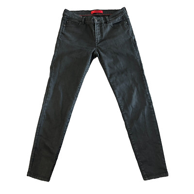 Damen Skinny Fit Jeans Hugo Boss Georgina Stretch Anthrazit Grau Waschung W28 L27