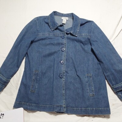 Vintage 90s Men's North Style Denim Jean Jacket  Large Blue 