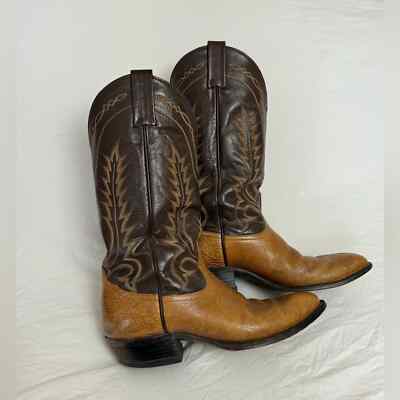 Tony Lama Black Label 6530 Western Cowboy Boots Brown Leather