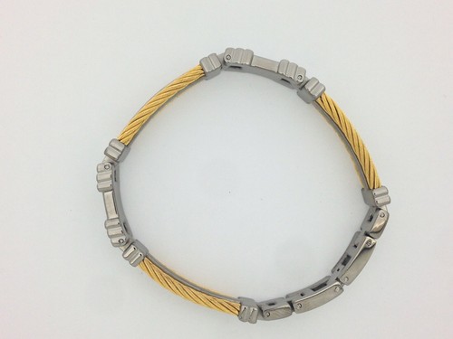 Men's Bracelet with Two Tone Titanium - Picture 2 of 7