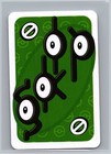 Unown GREEN Skip Pokemon UNO JAPANESE Card Game Pocket Monsters Back