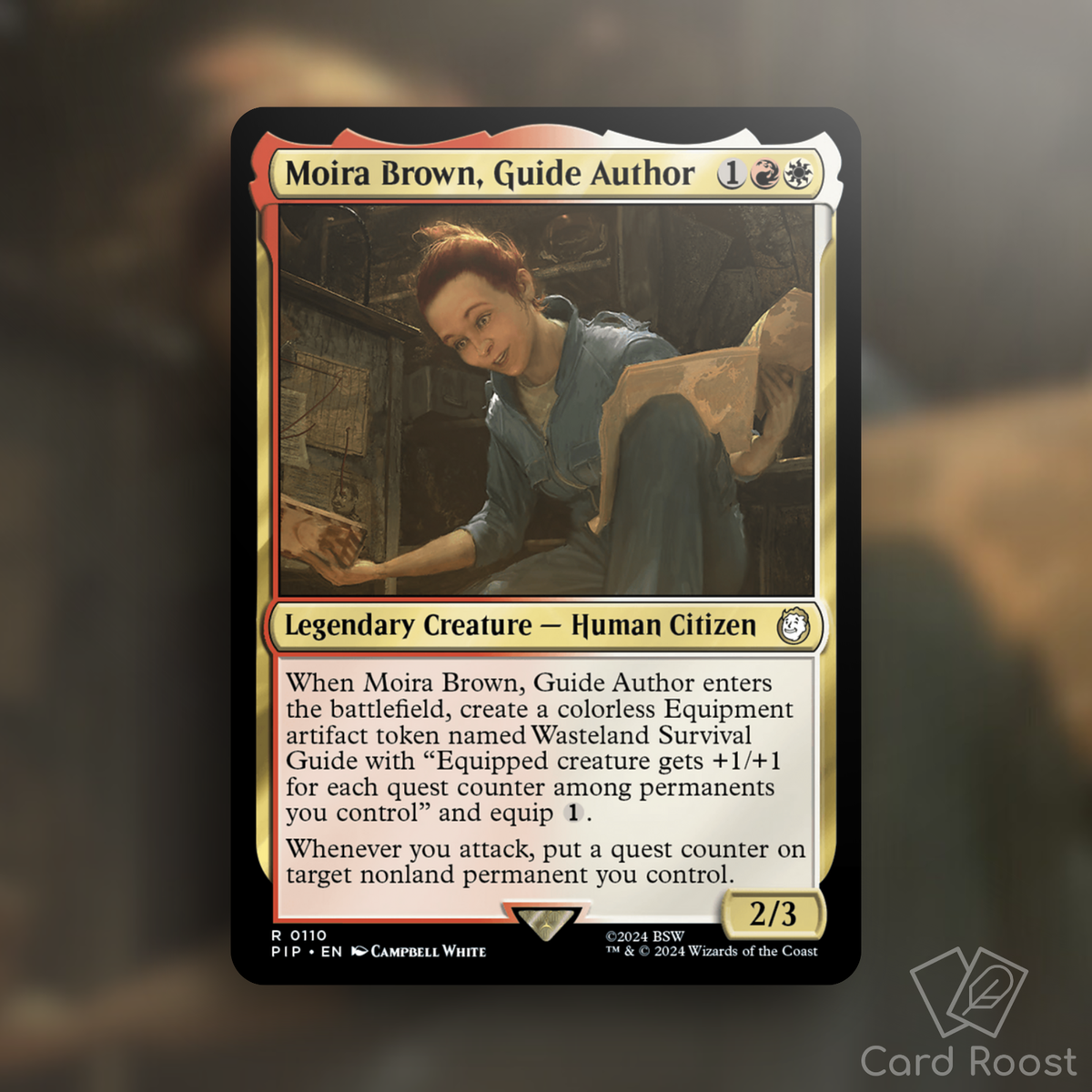 mtg card condition guide MTG Magic Moira Brown, Guide Author 0110 Universes Beyond: Fallout PIP