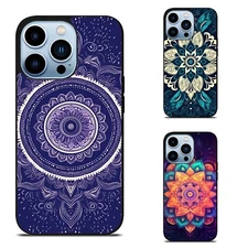 TPU Cover abstract lotus flower mandala For Samsung Galaxy Motorola Apple iPhone