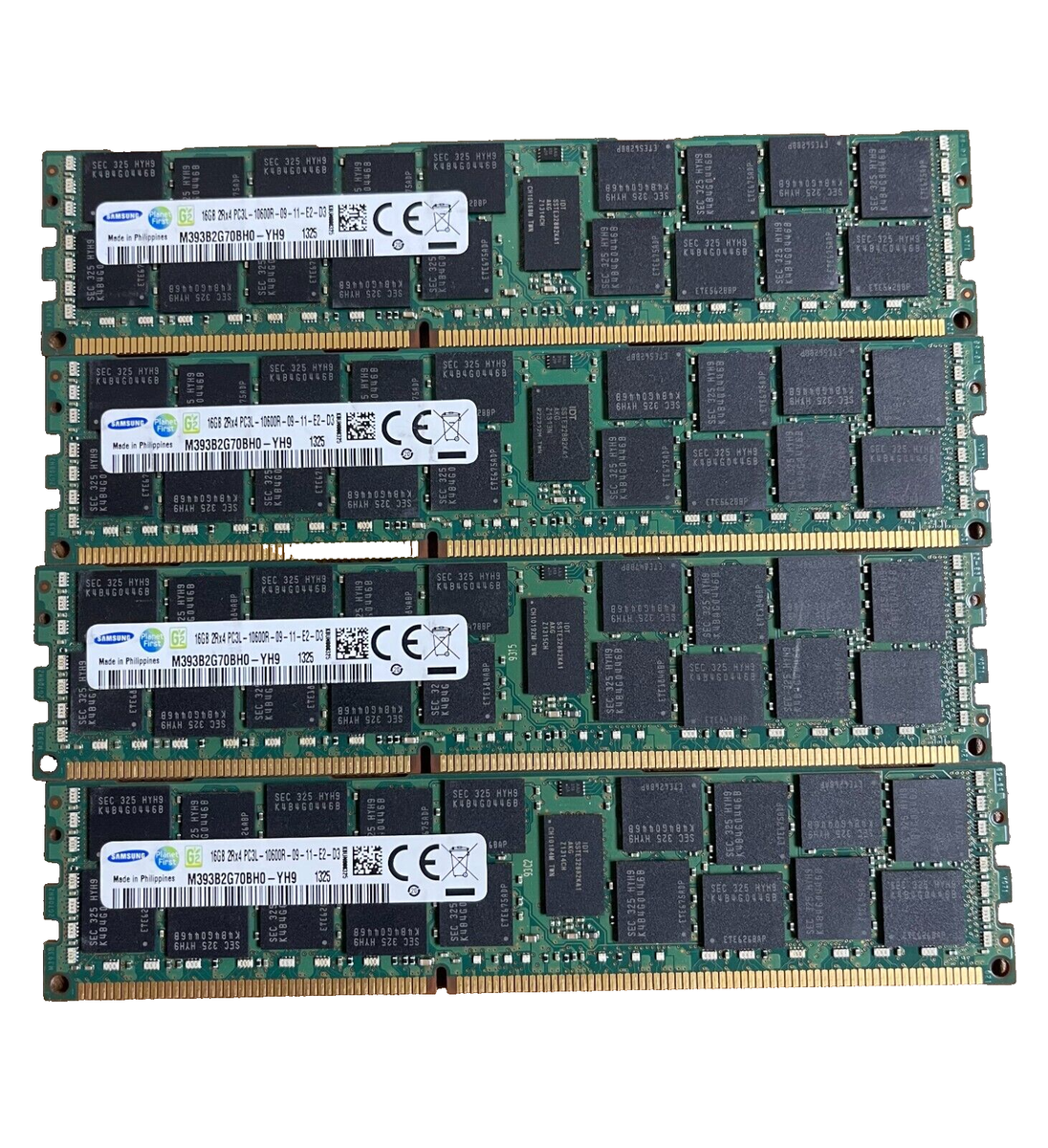 サーバー Samsung DDR3 16GB ECC RDIMM 64GB Samsung 64GB (16GBx4) 2Rx4 PC3L-10600R DDR3 1333MHz ECC REG RDIMM
