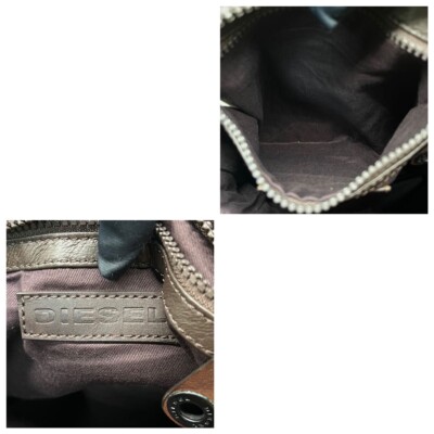 DIESEL Shoulder bag Leather Brown Genuine leather Vintage | eBay