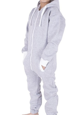 Bambini Tinta Unita Tuta Felpa Cappuccio Con Pantaloni