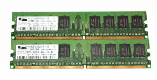 Dell Computer 1 GB Total Capacity 512 MB Capacity per Module Memory (RAM)