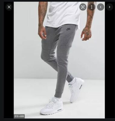 Mens Nike Sportswear Tech Fleece Pants 805162-091 Carbon Heather Size XL  for sale online | eBay