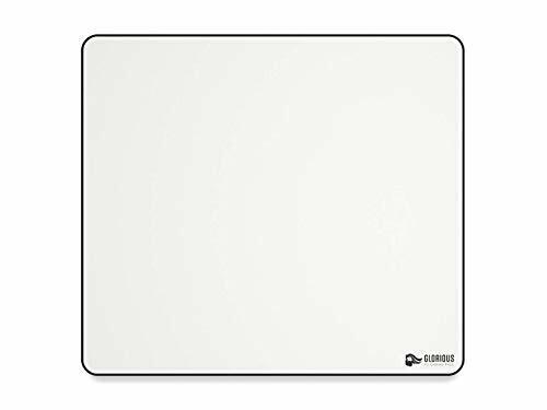 Glorious XL Heavy Gaming Mouse Mat/Pad - 5mm Thick Stitched Edges White Cloth...