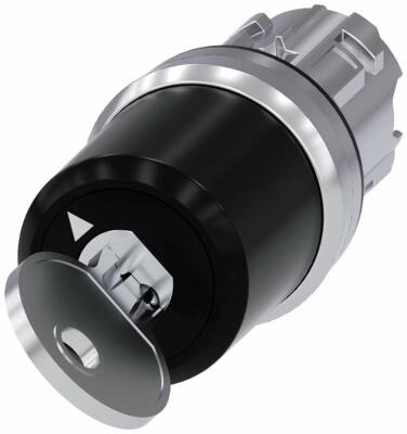 Siemens 3SU10505BF110AA0 Key-Operated Switch,22mm, CES Lock SSG, 2 Keys Included