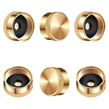 6pcs 1LB Gas Refill Propane Bottle Cap Tank Threaded Valve Covers Solid Brass
