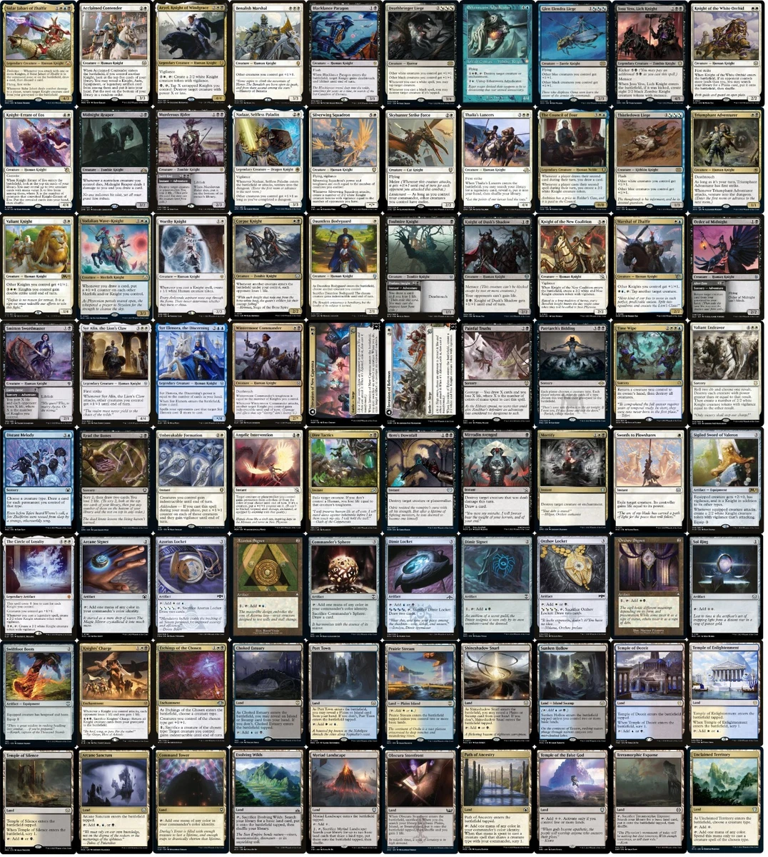 knight commander deck mtg Balan, Wandering (Commander) Aryel, Knight of Windgrace B/W