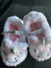Girl's Lovely Unicorn soft plush house slippers shoes-Pink