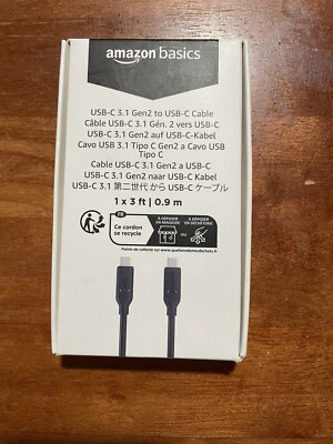 AMAZON BASICS -C 3.1 Gen2 to USB-C Charger Cable - ,BLACK