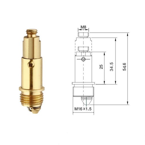 2 PCS New Brass Basin Sink Bath Replacement Waste Pop Up Click Clack Plug Bolt - Picture 6 of 11