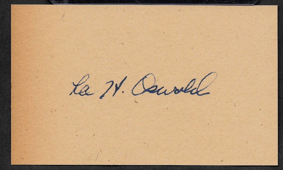 Lee Harvey Oswald Autograph Reprint On Genuine Original Period