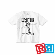 Led Zeppelin IV T-Shirt Cotton Crew Top Boys Toddler White Short Sleeve