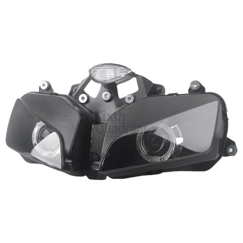 For Honda CBR600RR / F5 2003-2006 White Red Double Angel Eyes Headlight Assembly - Picture 8 of 23