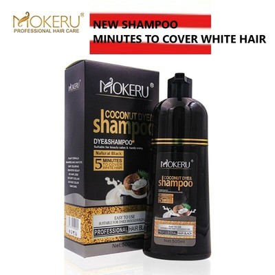 Hair Dye Color Shampoo Cover White Gray Permanent Black Natural