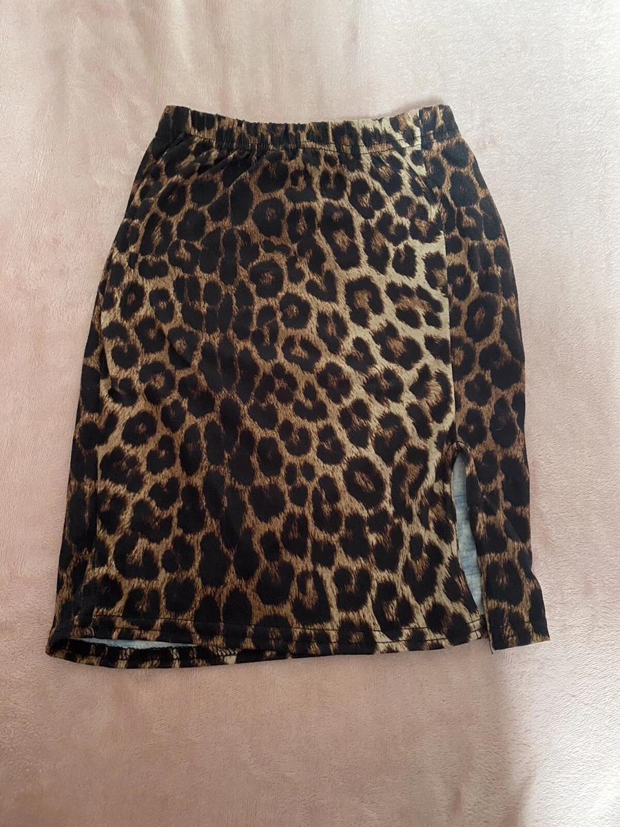 Leopard print top skirt size 6