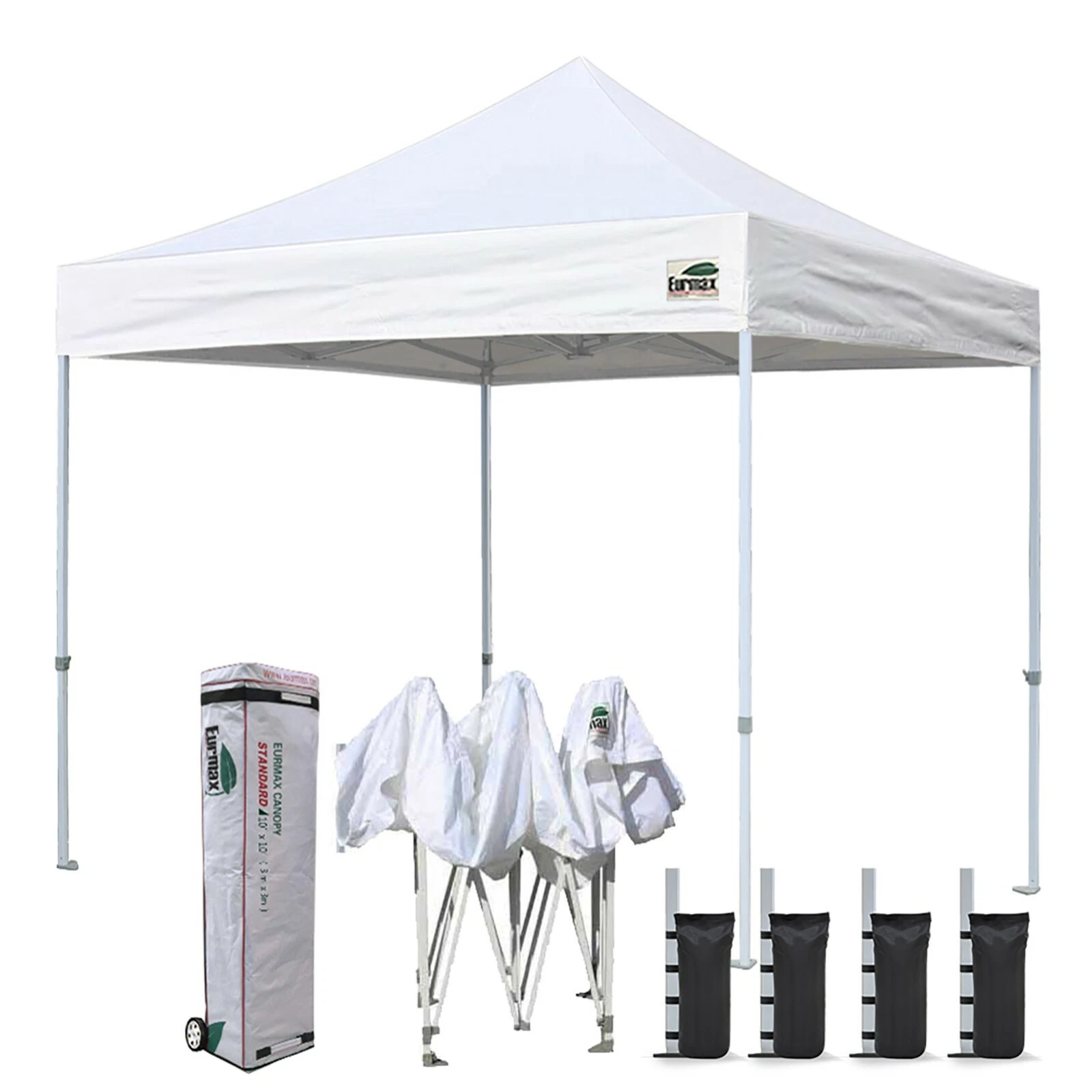 Eurmax 10x10 EZ Pop Up Canopy 10x10 Outdoor Party Camping Tent Instant Shade