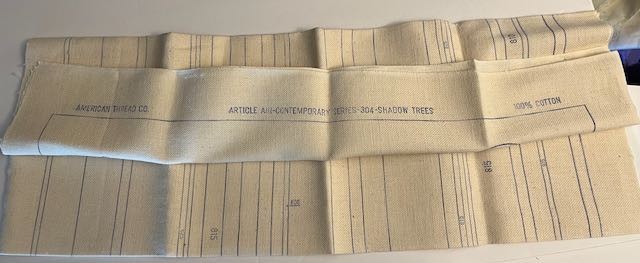 Vtg Aunt Lydia's SHADOW TREES Punch Needle Rug Pattern #304 & 100% Cotton Canvas