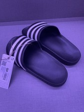 adidas Adilette Aqua Unisex Black / Ivory Slides Sliders (41) Uk 7 NEW #149