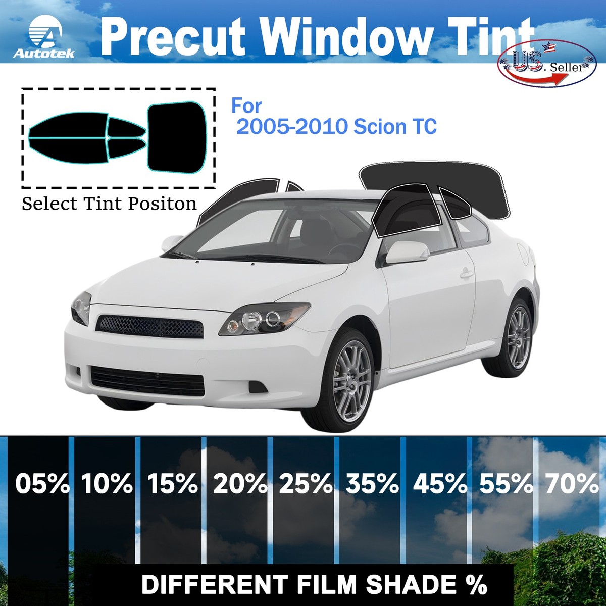 PreCut All Side Windows Premium Film Any Tint Shade % For Scion TC