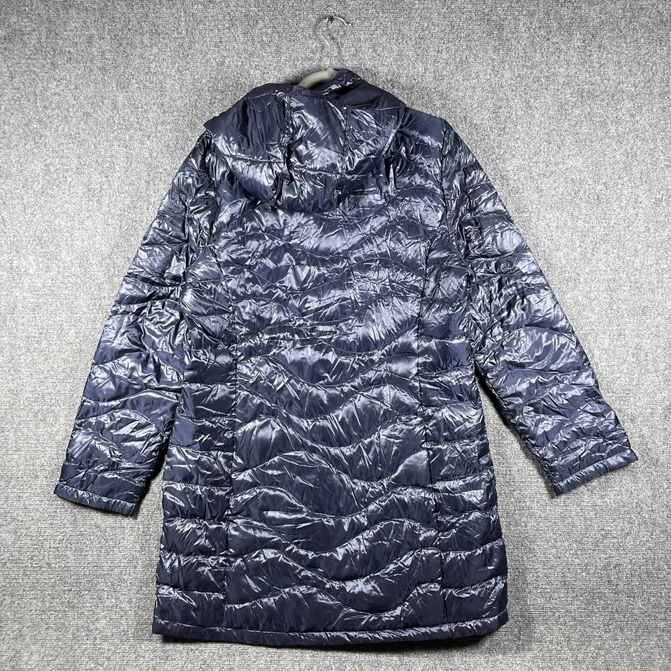 NWT ANDREW MARC Navy Blue Packable Goose Down Long Puffer Coat Womens XL #1247 - Image 2 of 4