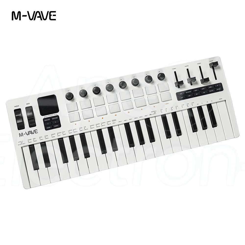 M-VAVE SMK-37 PRO 37-Key MIDI Keyboard 16 RGB Drum Pads Wireless