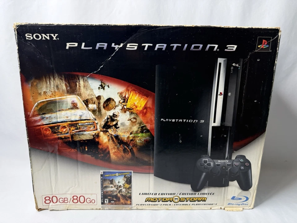 CONSOLA SONY PLAYSTATION 3 CECHL01 JUEGOS CONTROLADORES MOTOR STORM CAJA MANUALES Foto 2 de 4