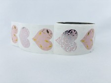 Vintage 1997 Filigree Heart Mrs. Grossman's Stickers Roll Scrapbooking Foil