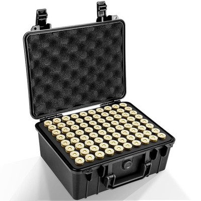 80 Rounds Shotgun Shell Case Waterproof/Portable/Travel Safe/Long Term Storag...