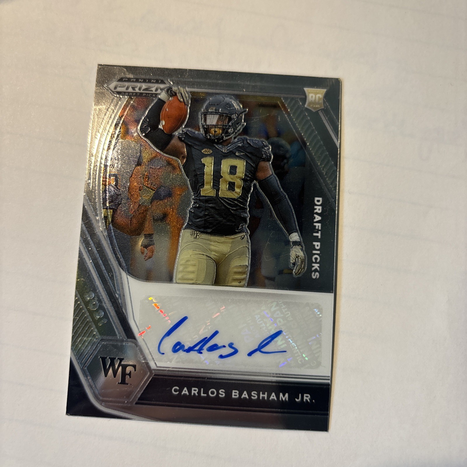 Boogie Basham Panini Prizm Draft Picks Draft Picks Autographs #CBA Autograph-Blue
