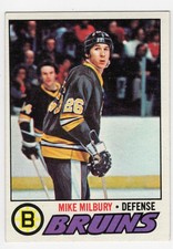 1977-78 Topps NHL Mike Milbury Rookie Card #134 Boston Bruins. rookie card picture